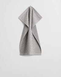 prosop jacquard cu model herringbone 50x70 - gri beton