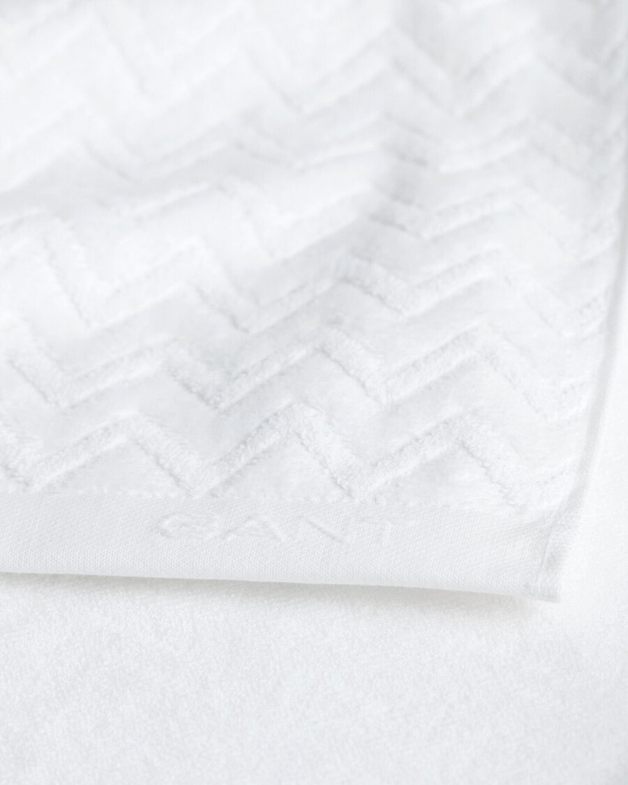 prosop jacquard cu model herringbone 70x140 - alb