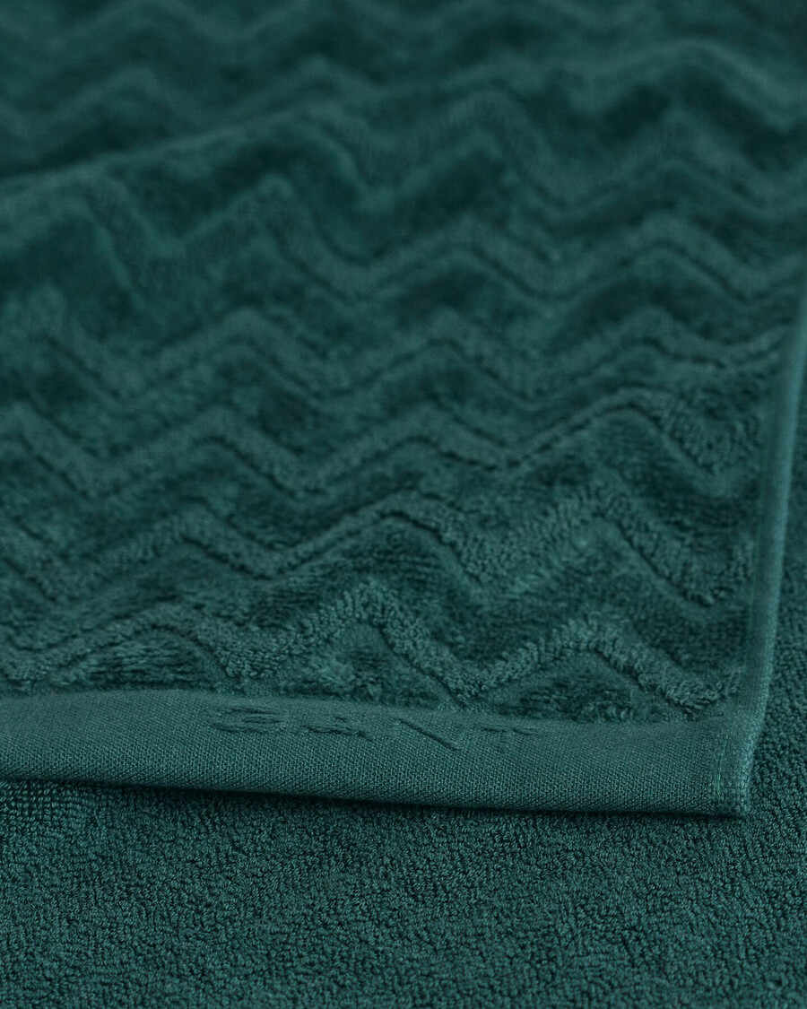 prosop jacquard cu model herringbone 70x140 - verde tartan