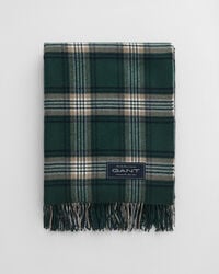 pătură din lână merinos extrafină - verde tartan