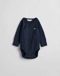 body cu mânecă lungă baby shield - albastru de seară