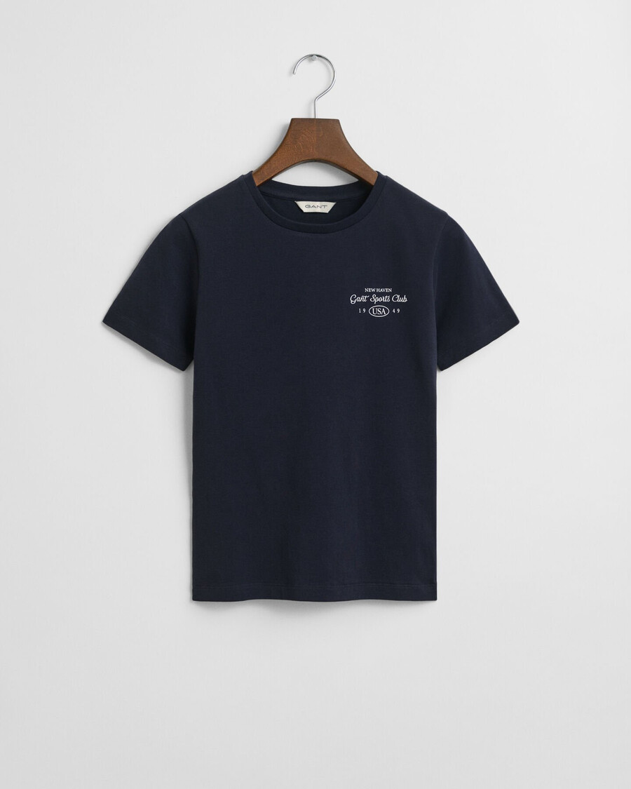 tricou grafic sports club pentru fete adolescente - albastru seară