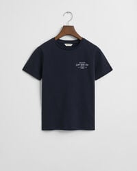 tricou grafic sports club pentru fete adolescente - albastru seară