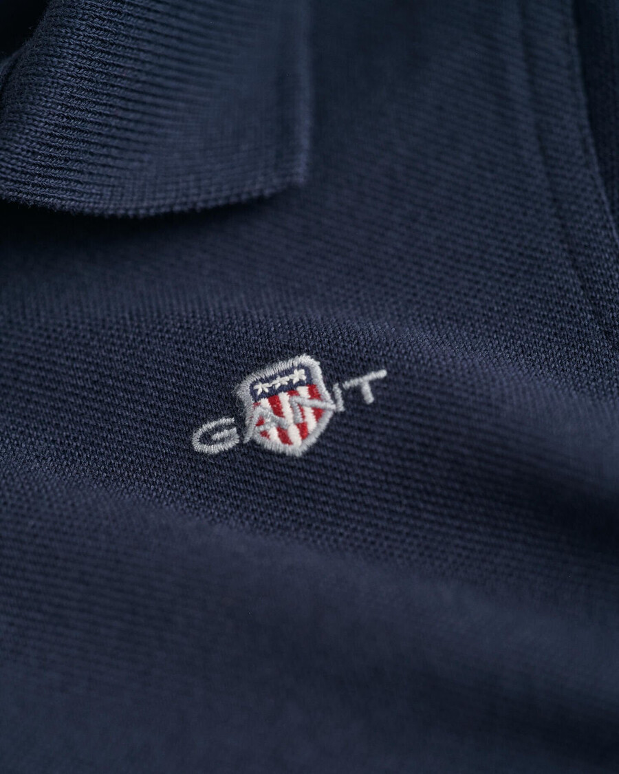 tricou polo shield piqué pentru copii - albastru seară