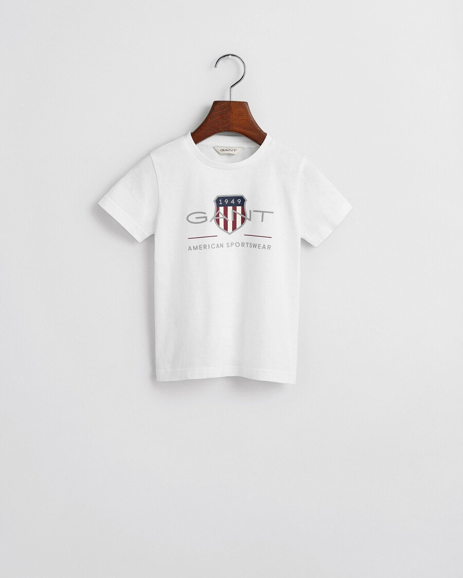 tricou pentru copii archive shield - alb