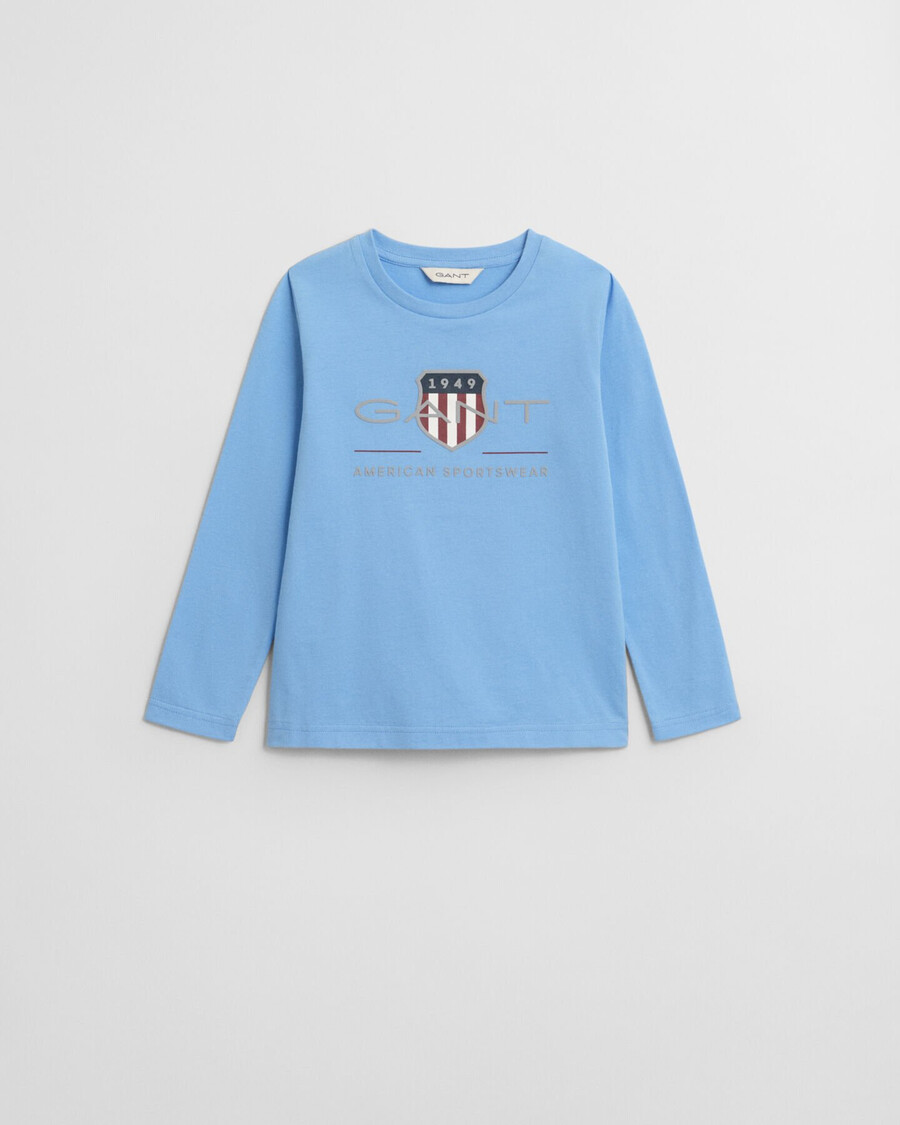tricou cu mânecă lungă archive shield pentru copii - albastru vis