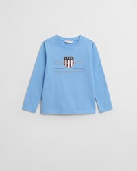 tricou cu mânecă lungă archive shield pentru copii - albastru vis