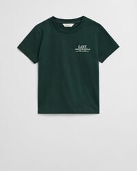 tricou grafic pentru copii - verde tartan