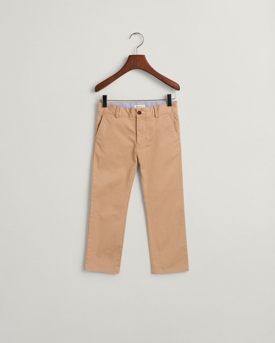 pantaloni chino croială regulată pentru copii - kaki închis