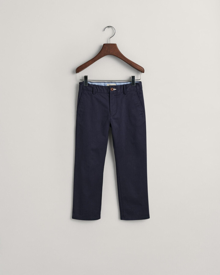 pantaloni chino croială regulată pentru copii - bleumarin