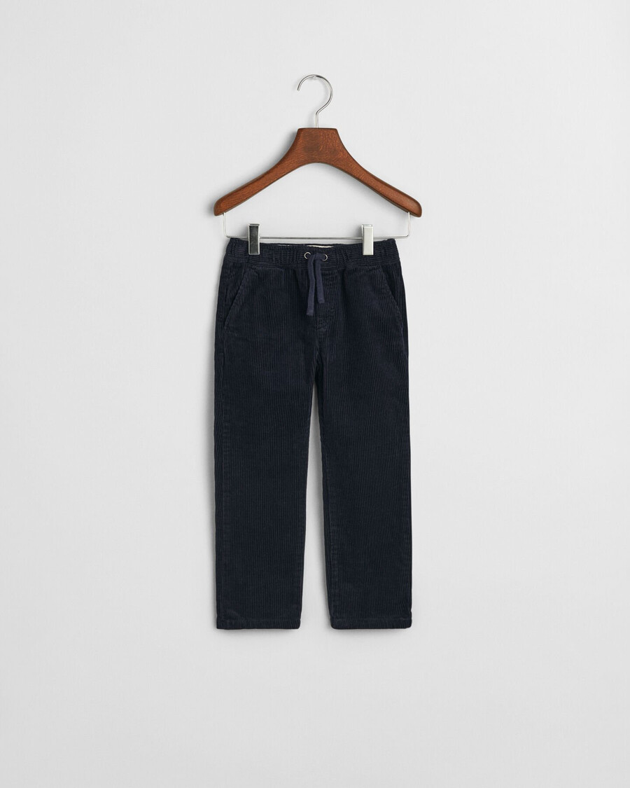 pantaloni de catifea reiată pentru copii - albastru seară