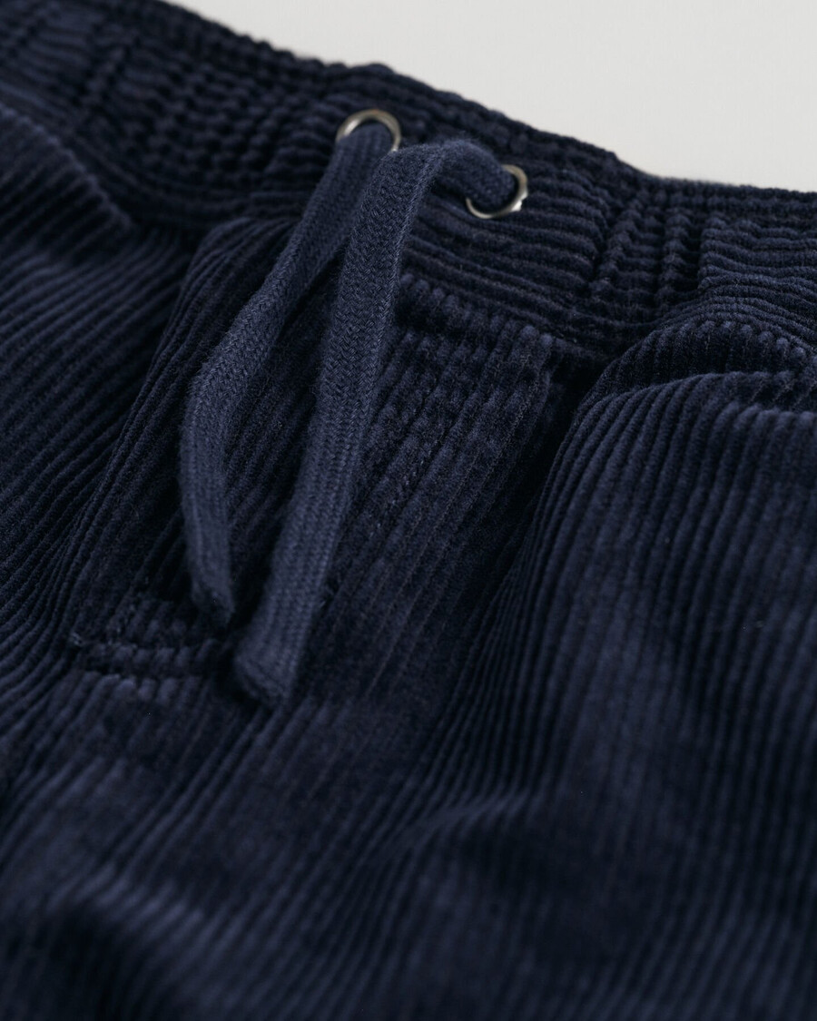 pantaloni de catifea reiată pentru copii - albastru seară