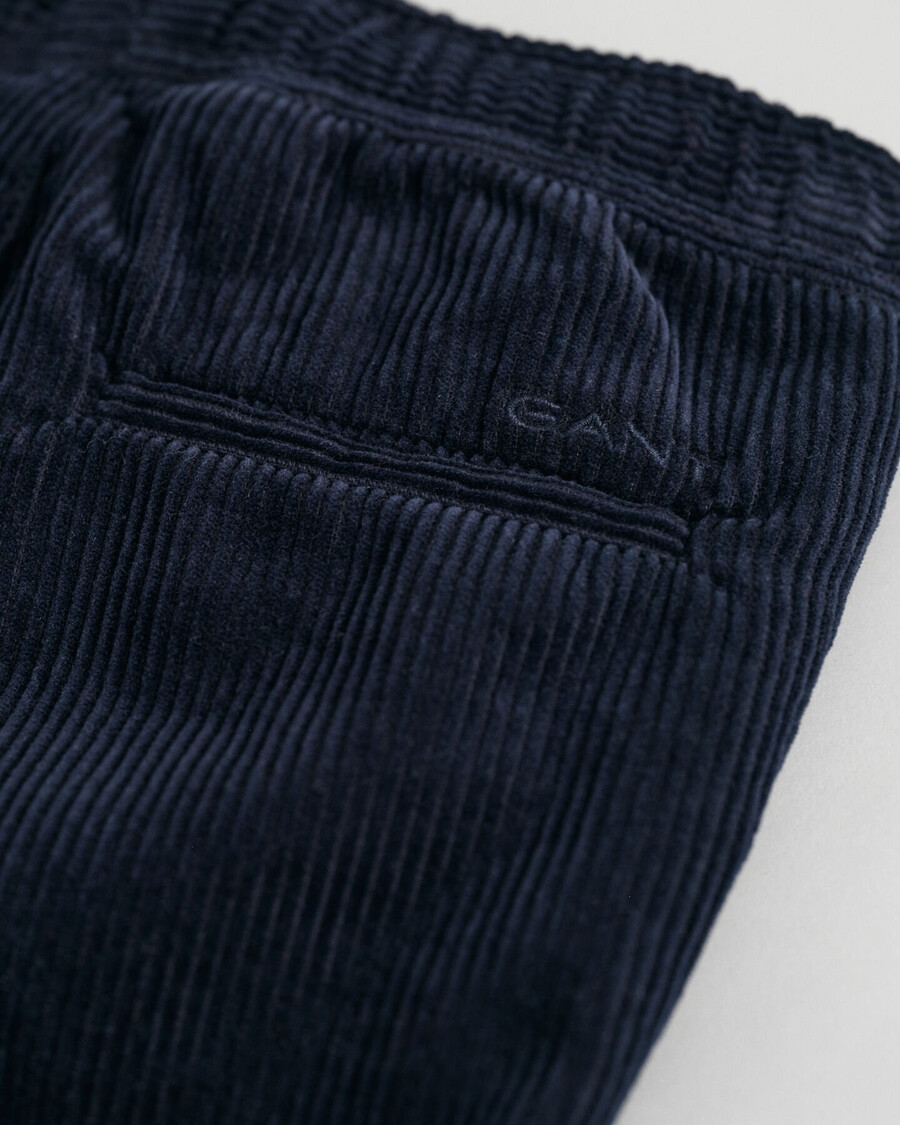 pantaloni de catifea reiată pentru copii - albastru seară