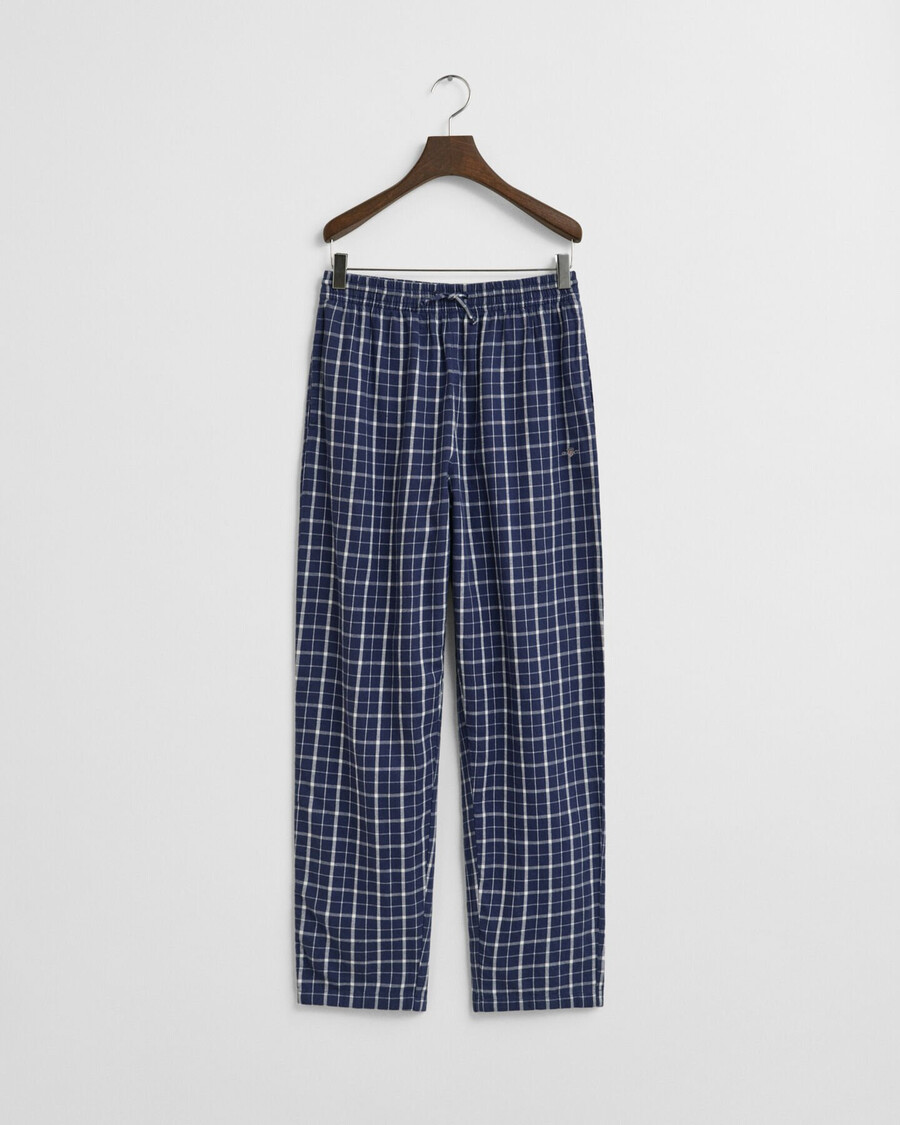 pantaloni de pijama din flanel cu carouri pentru adolescenți - albastru persan