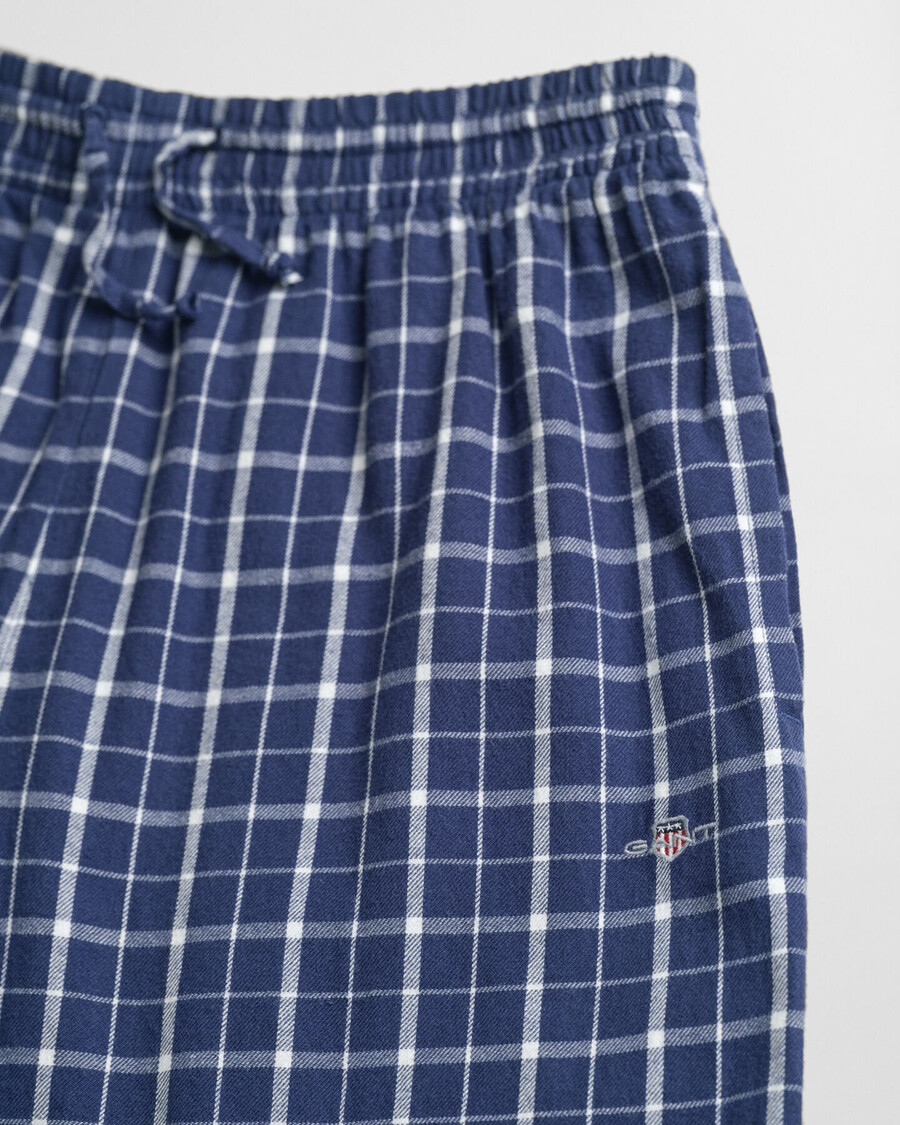 pantaloni de pijama din flanel cu carouri pentru adolescenți - albastru persan