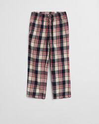 pantaloni de pijama din flanel în carouri pentru copii - roșu rubin