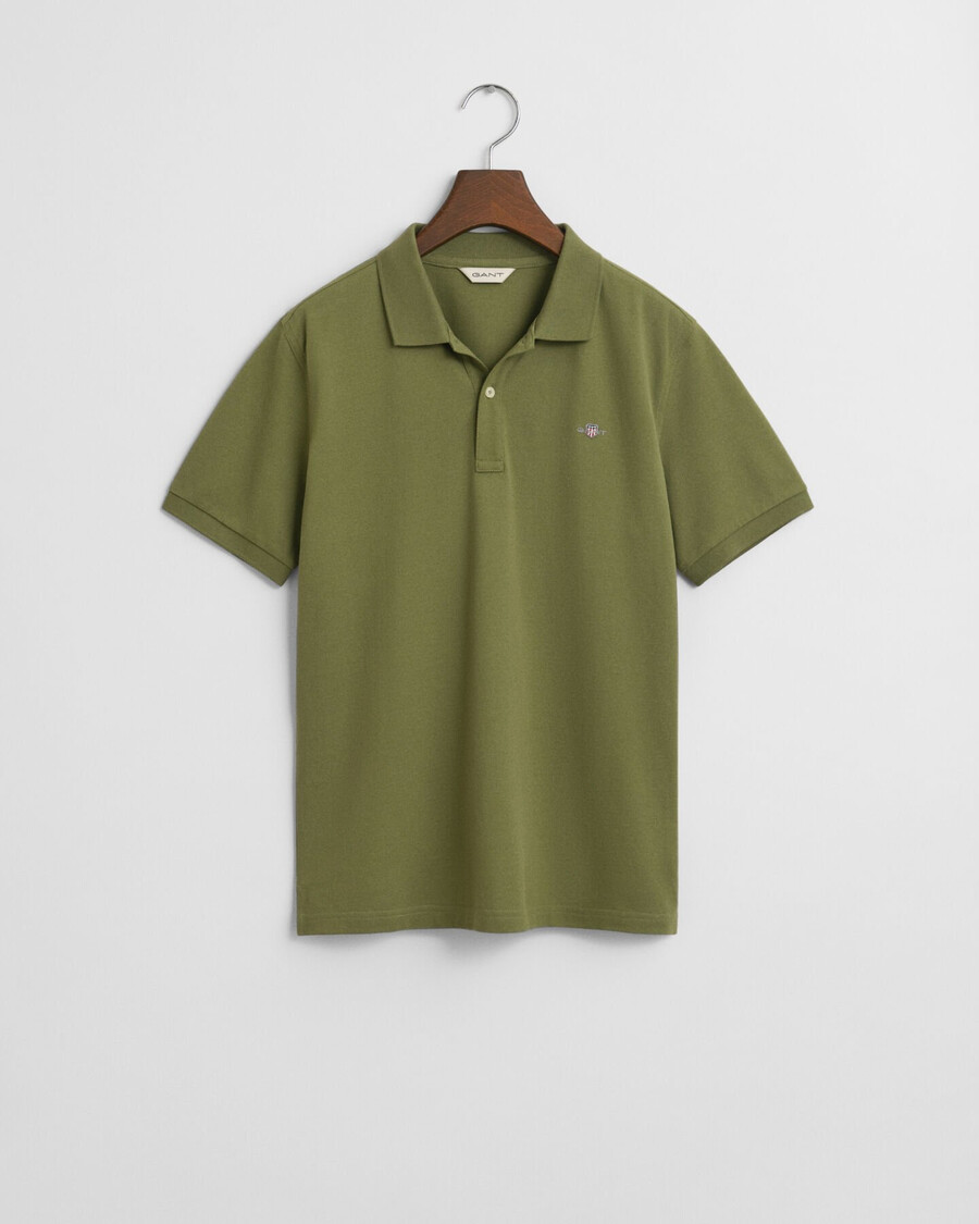 tricou polo teens shield piqué - verde măsliniu