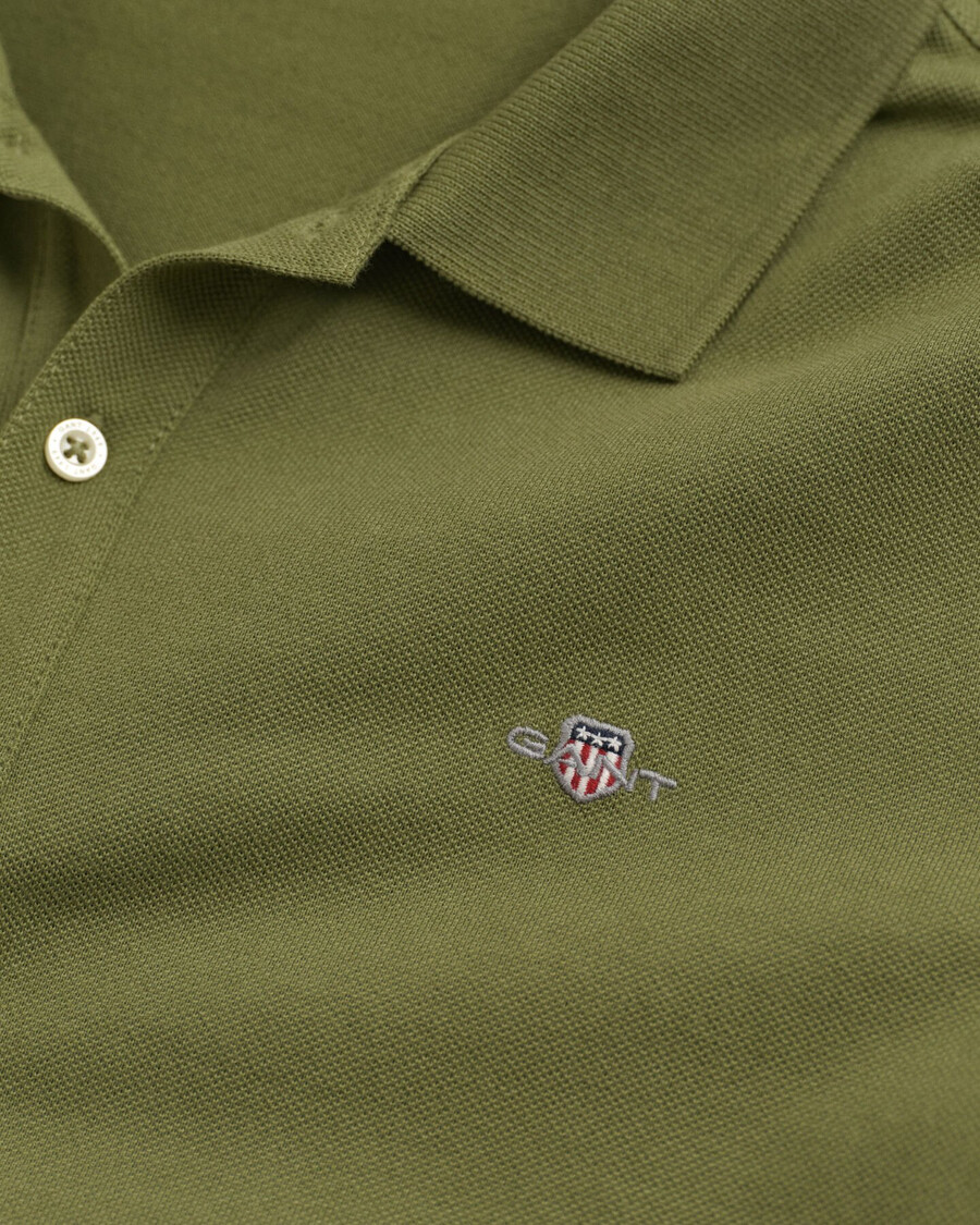tricou polo teens shield piqué - verde măsliniu