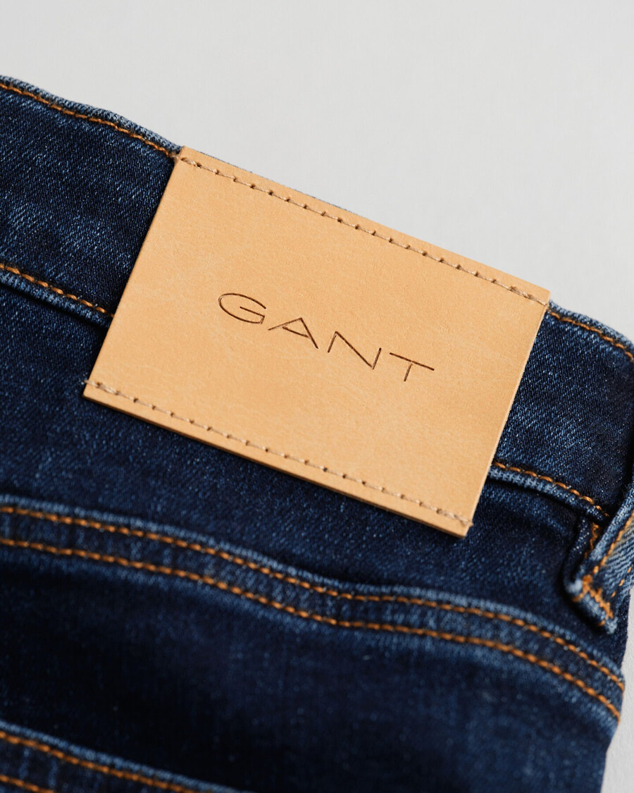blugi slim fit pentru adolescenți - albastru închis