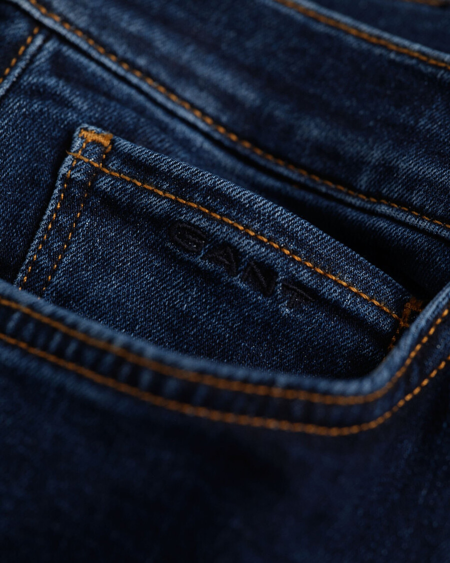 blugi slim fit pentru adolescenți - albastru închis