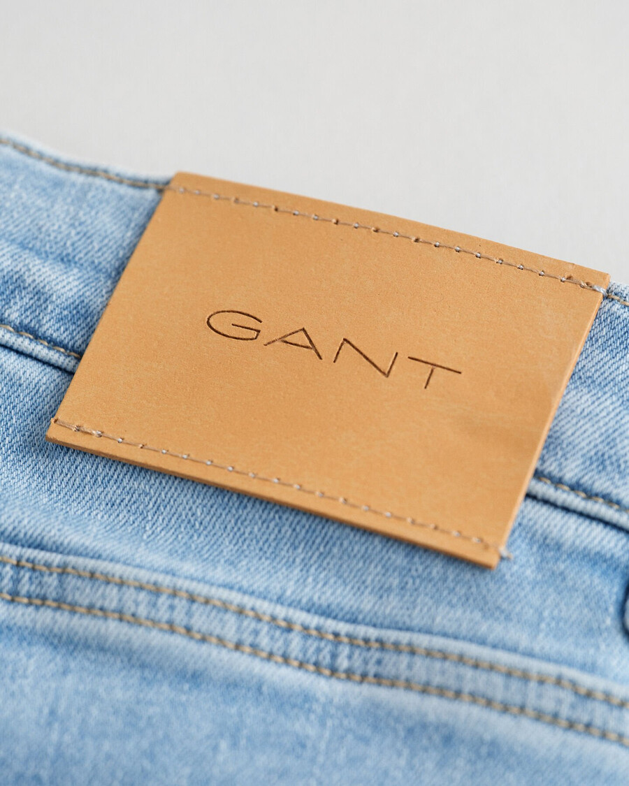 blugi slim fit pentru adolescenți - albastru deschis