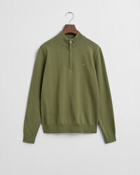 pulover teens shield din bumbac cu fermoar pe jumătate - verde măsliniu