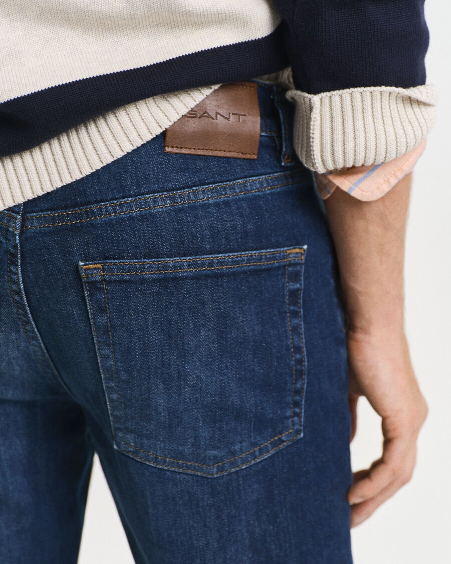 blugi slim fit - albastru Închis uzați