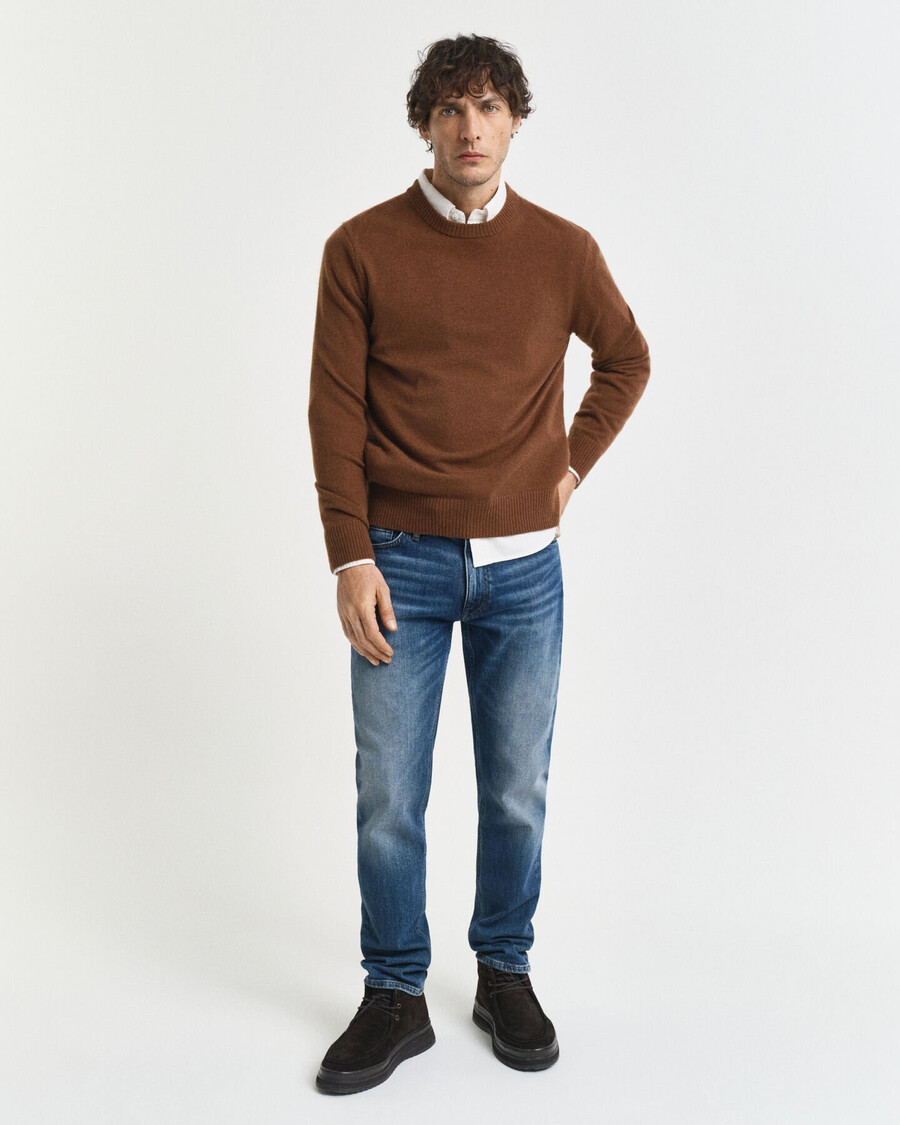 blugi slim fit - albastru mediu vintage