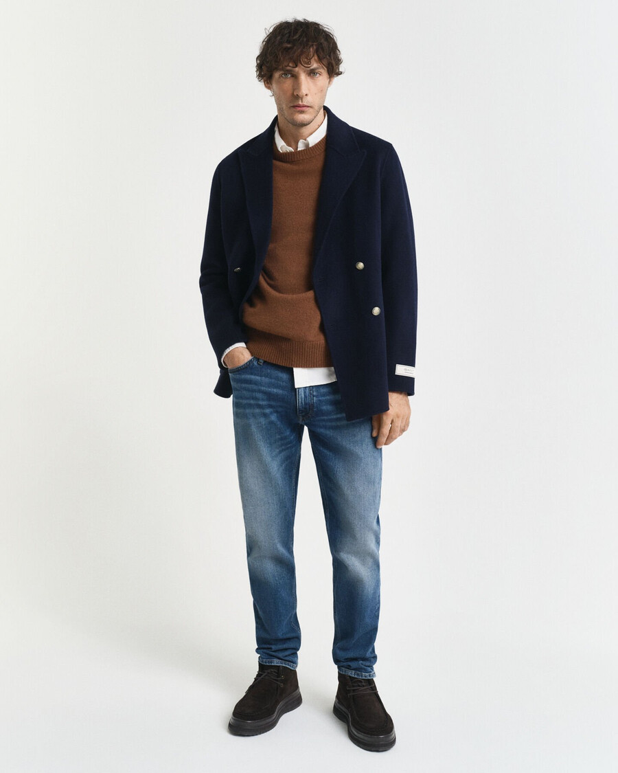 blugi slim fit - albastru mediu vintage