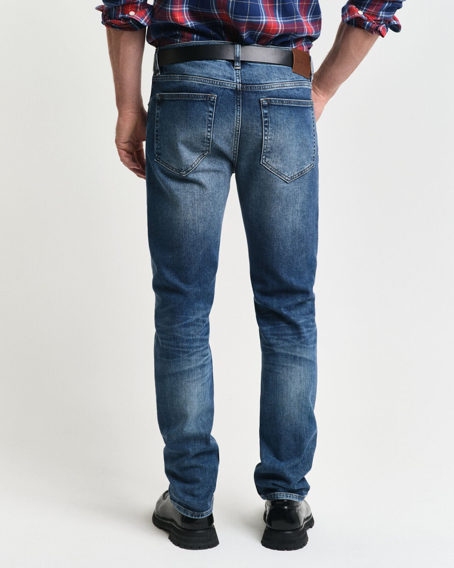 blugi regular fit - albastru mediu vintage