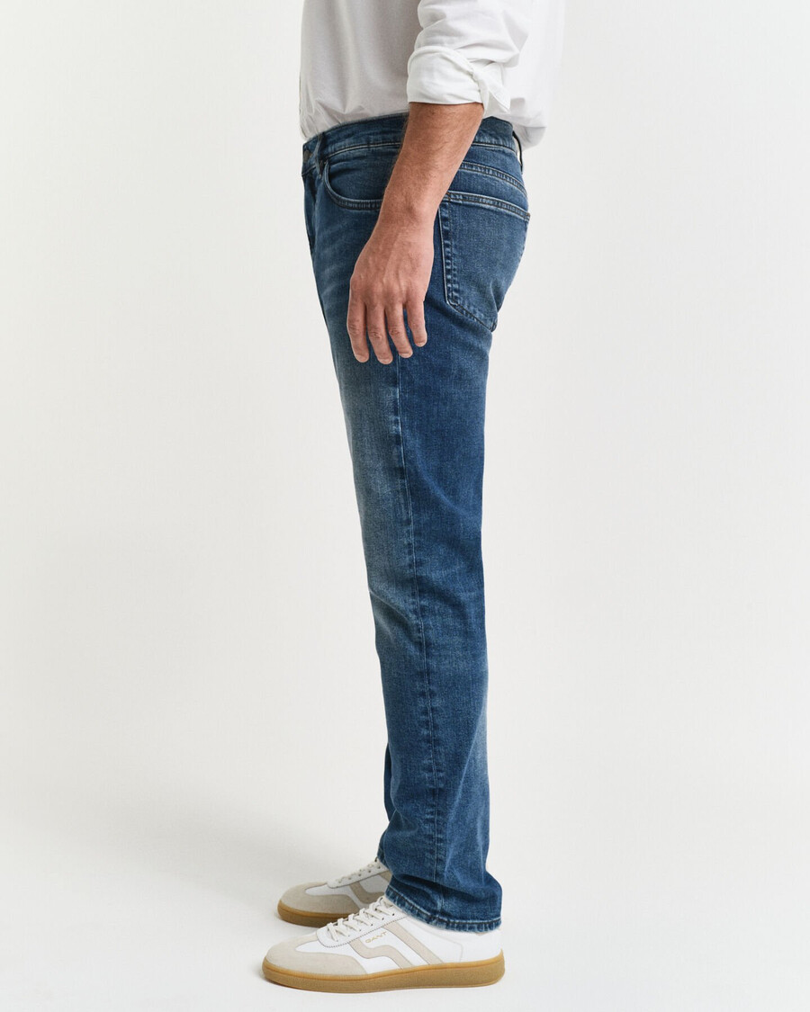blugi regular fit - albastru mediu vintage