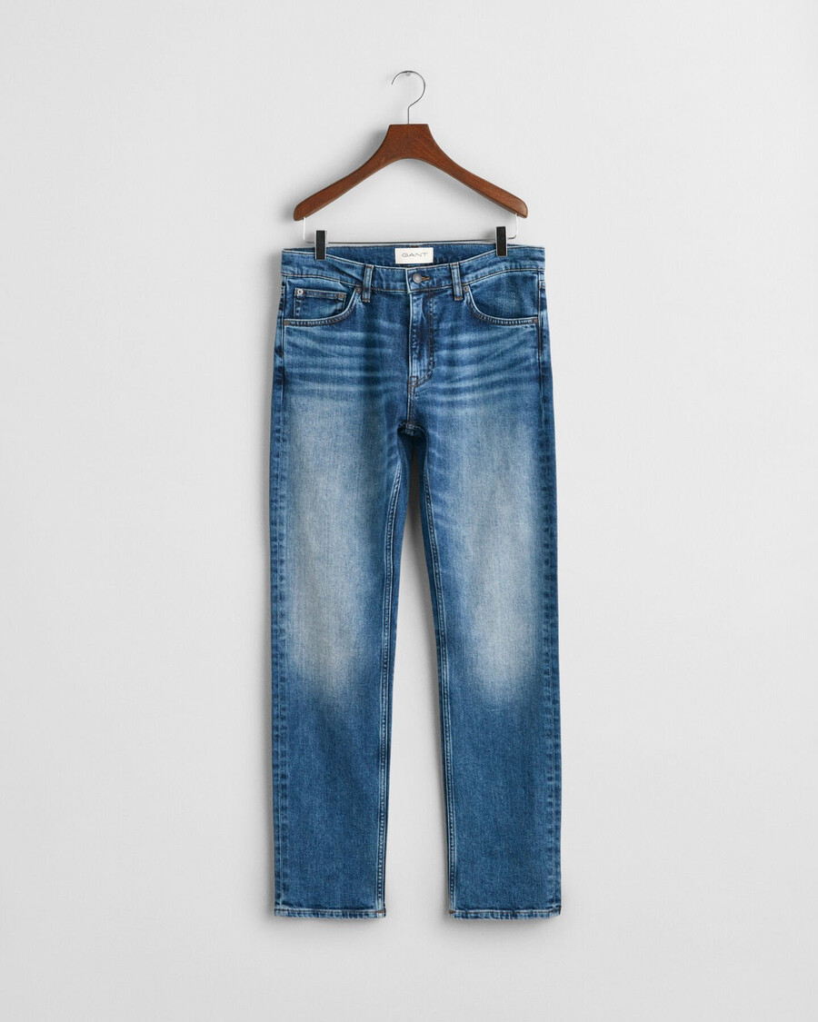 blugi regular fit - albastru mediu vintage