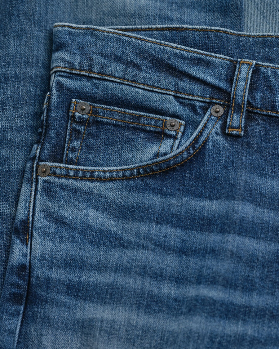 blugi regular fit - albastru mediu vintage