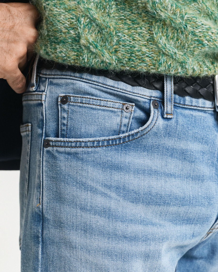 blugi regular fit - albastru deschis vintage