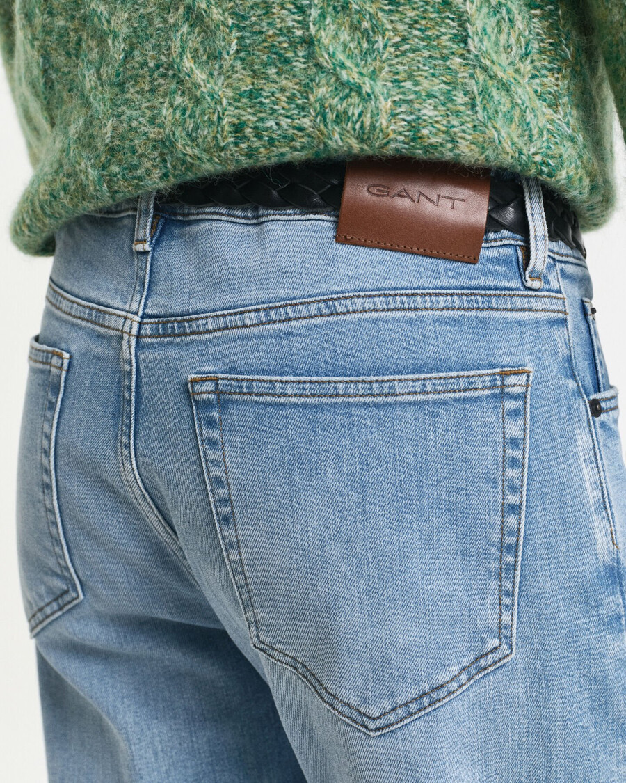 blugi regular fit - albastru deschis vintage