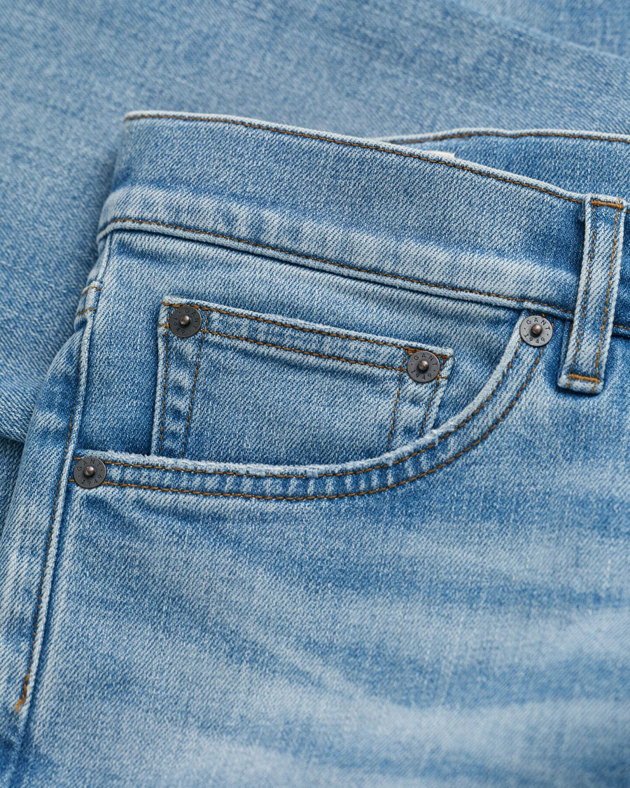 blugi regular fit - albastru deschis vintage