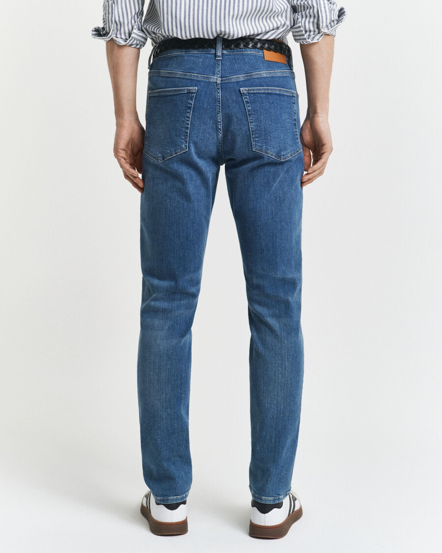 blugi extra slim fit active recover - albastru mediu deteriorați