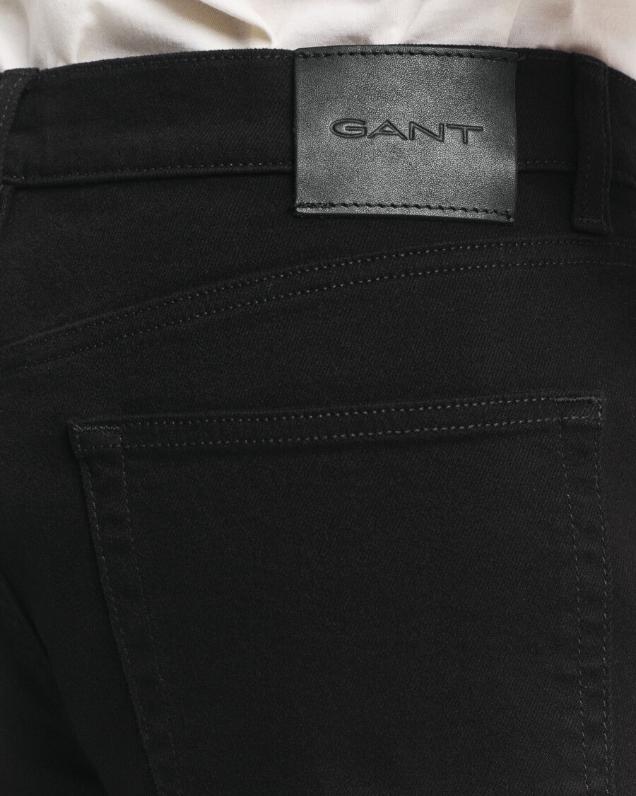 blugi negri slim fit - negru