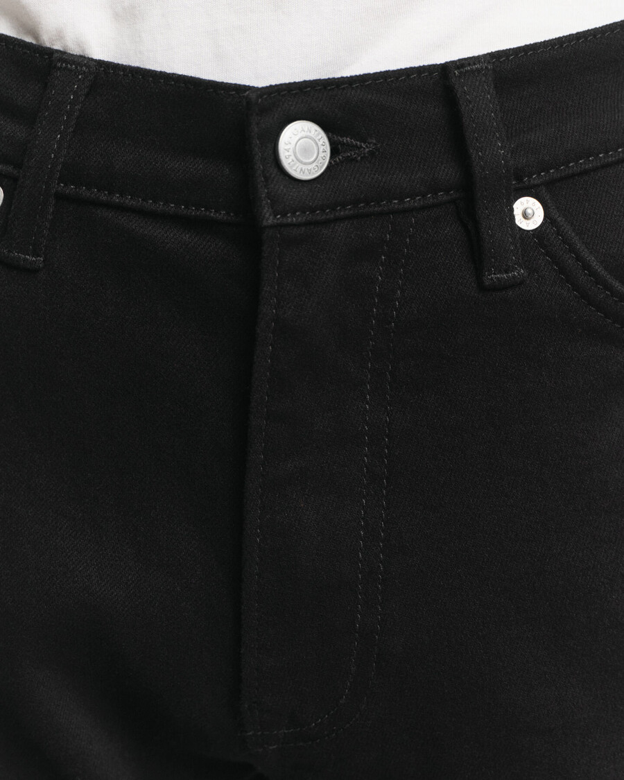 blugi negri slim fit - negru