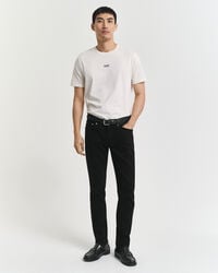 blugi negri slim fit - negru