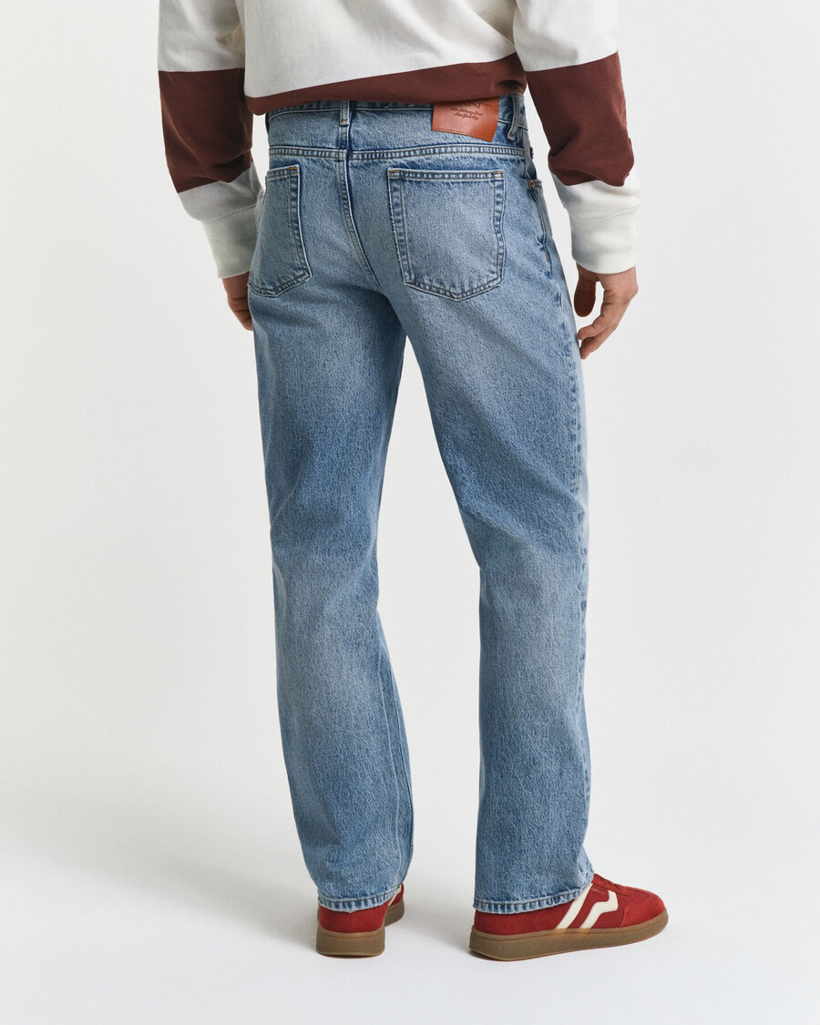 blugi vintage spălați bootcut - albastru semideschis vintage