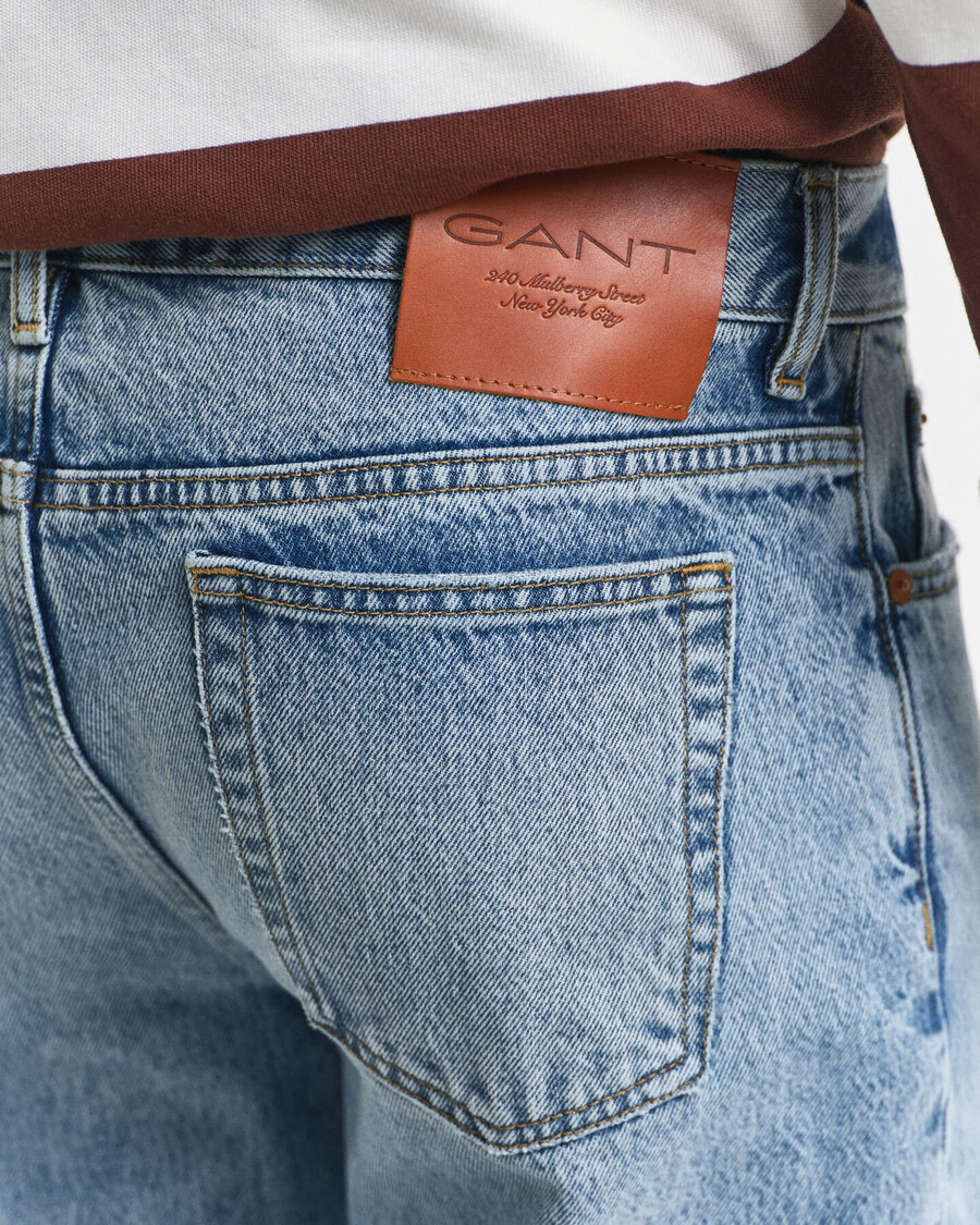 blugi vintage spălați bootcut - albastru semideschis vintage