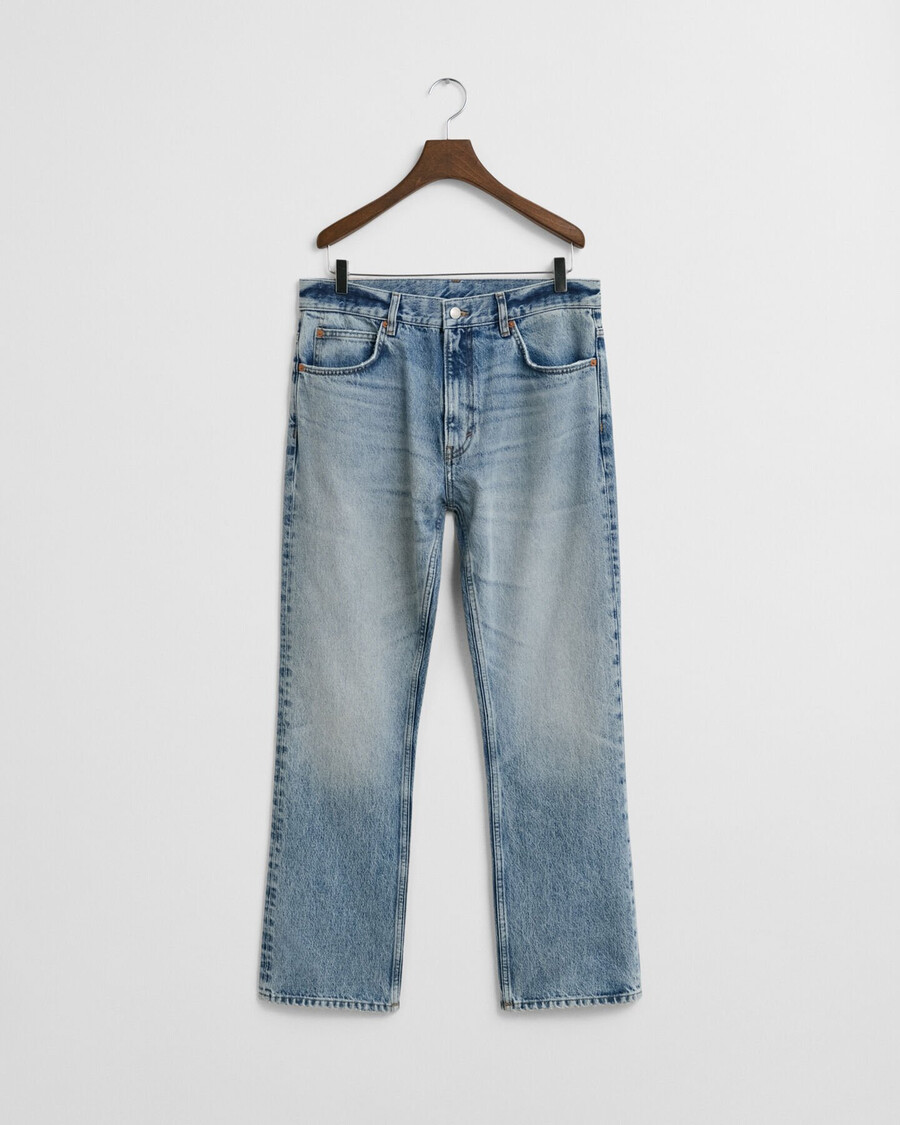 blugi vintage spălați bootcut - albastru semideschis vintage