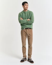 blugi din catifea reiată slim fit - taupe deschis