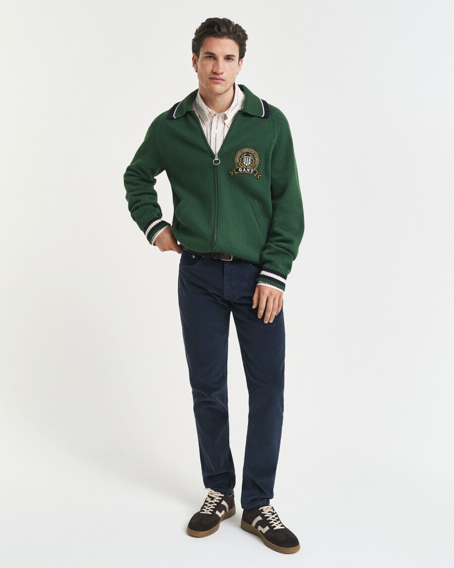 blugi din catifea reiată slim fit - albastru seară