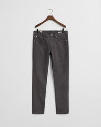 blugi slim fit din twill moale - antracit
