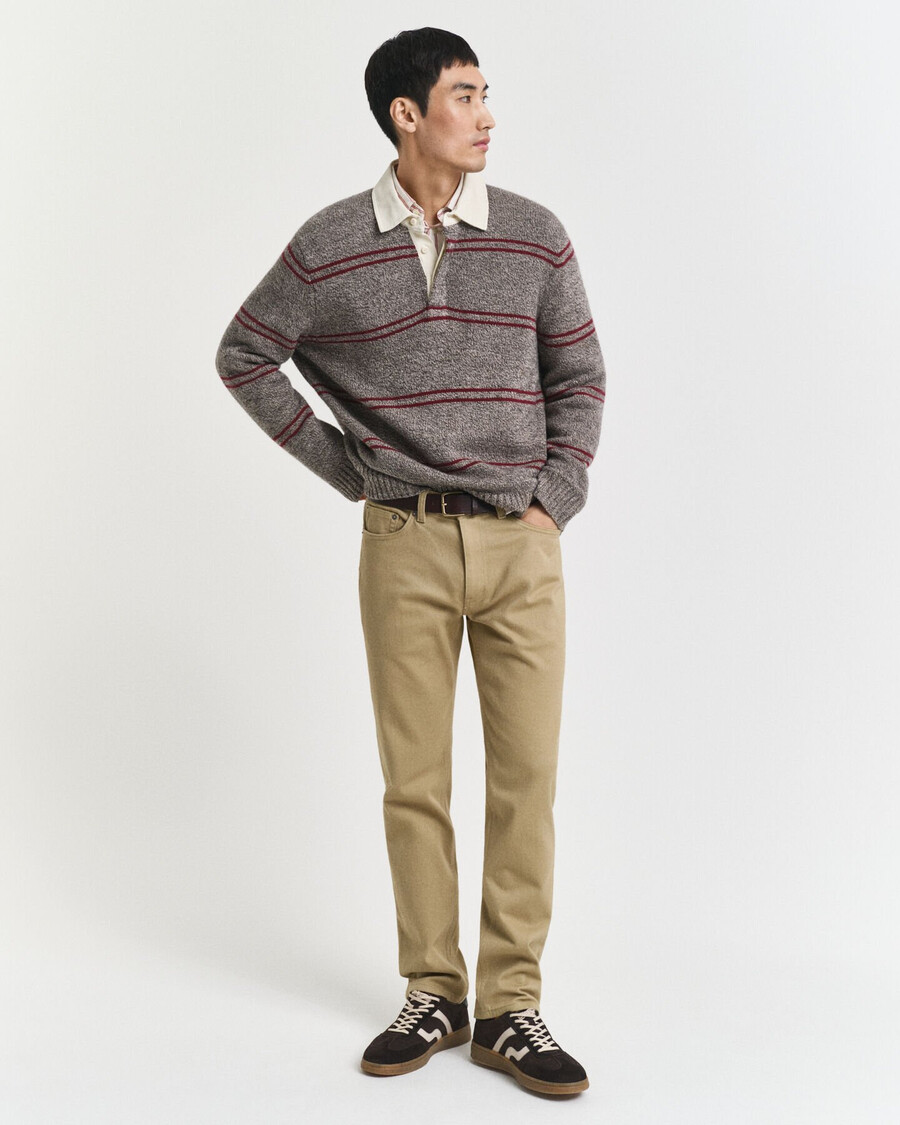 blugi regular fit soft twill - bej woody