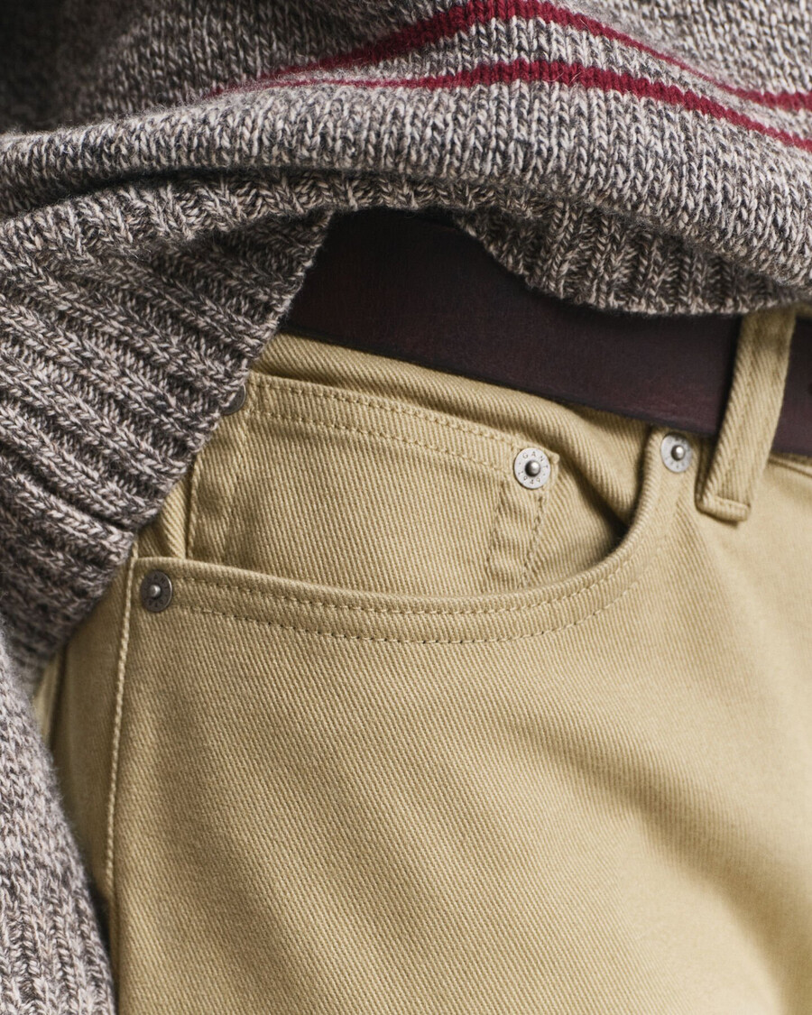 blugi regular fit soft twill - bej woody