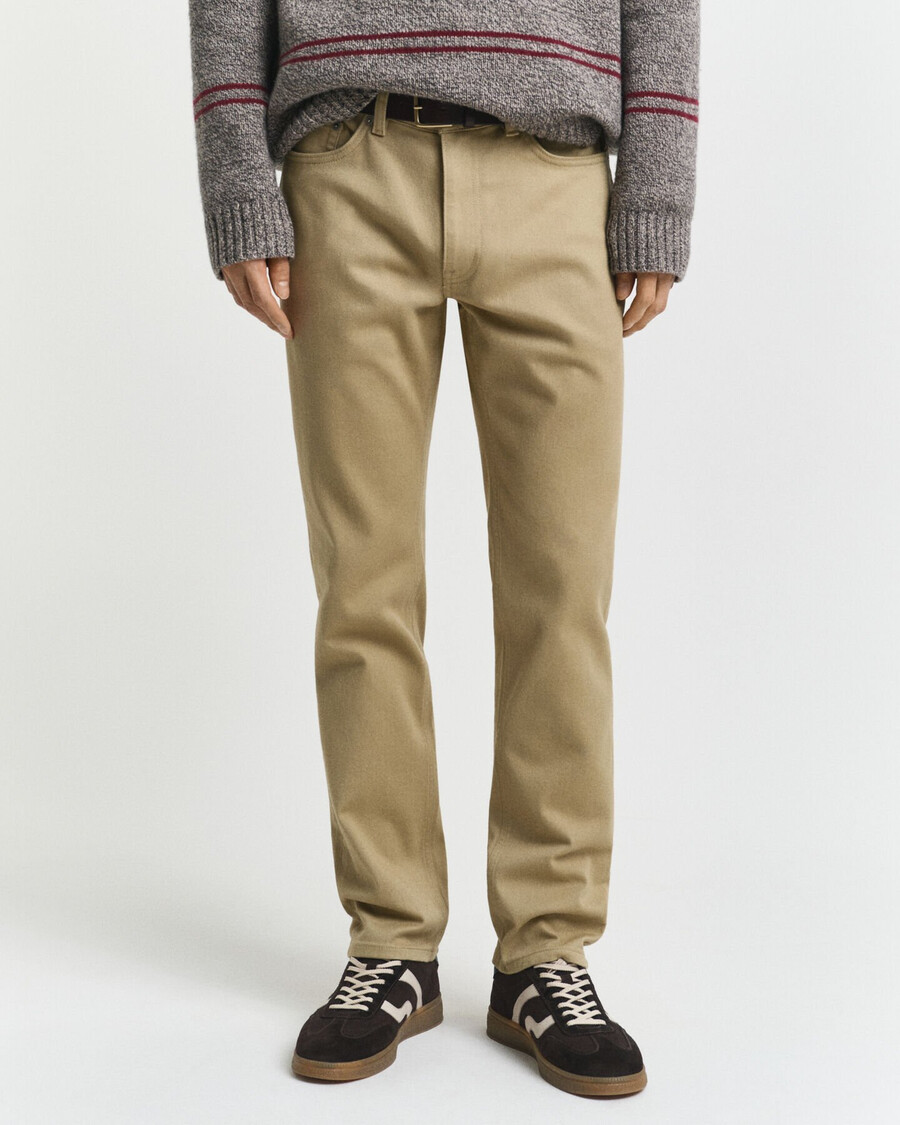 blugi regular fit soft twill - bej woody