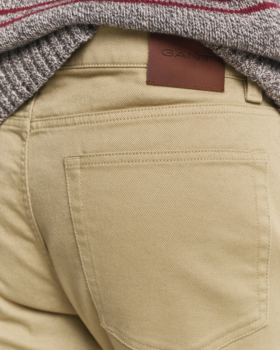 blugi regular fit soft twill - bej woody